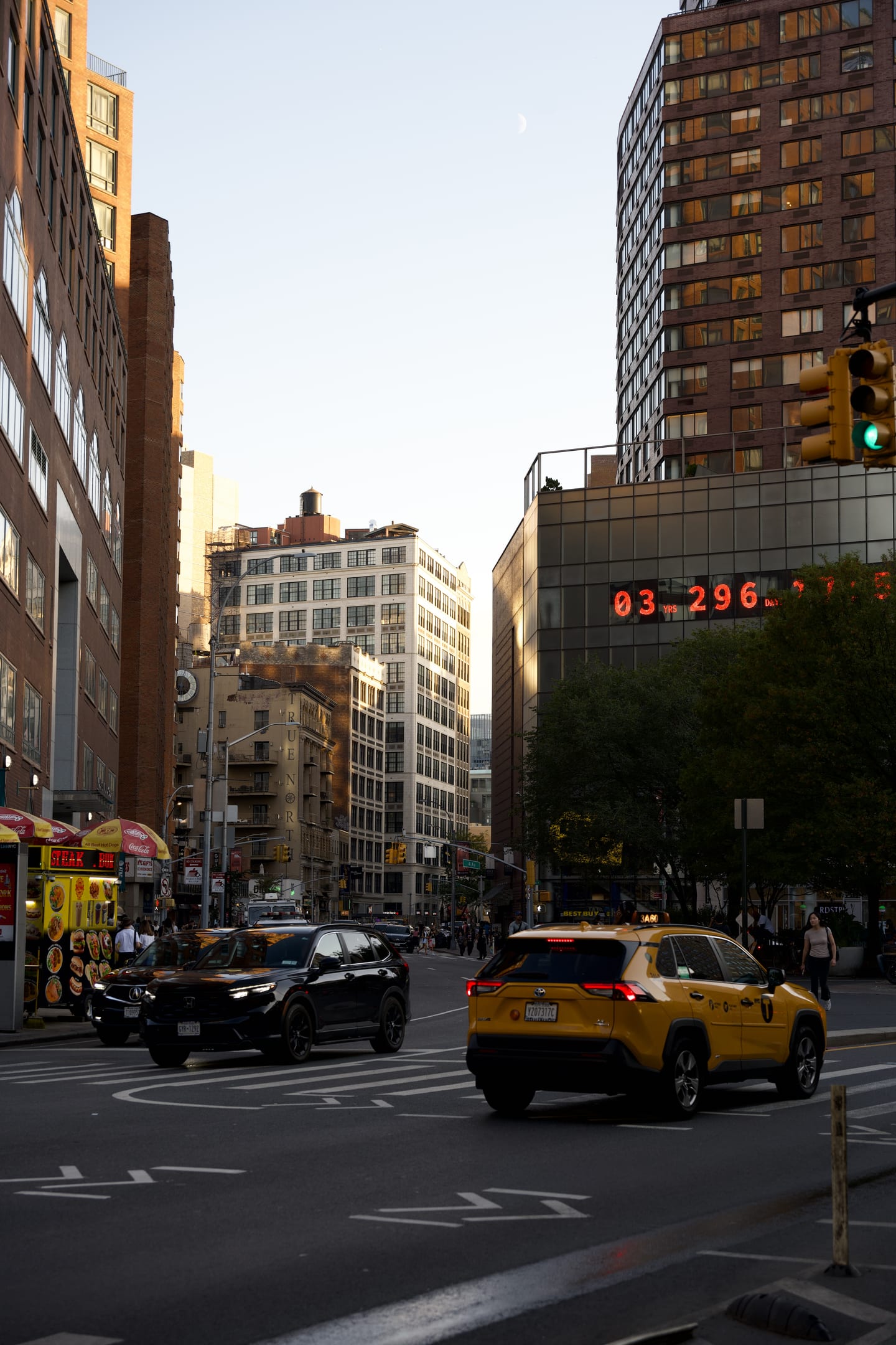 The same street as the camera's RAW decode.